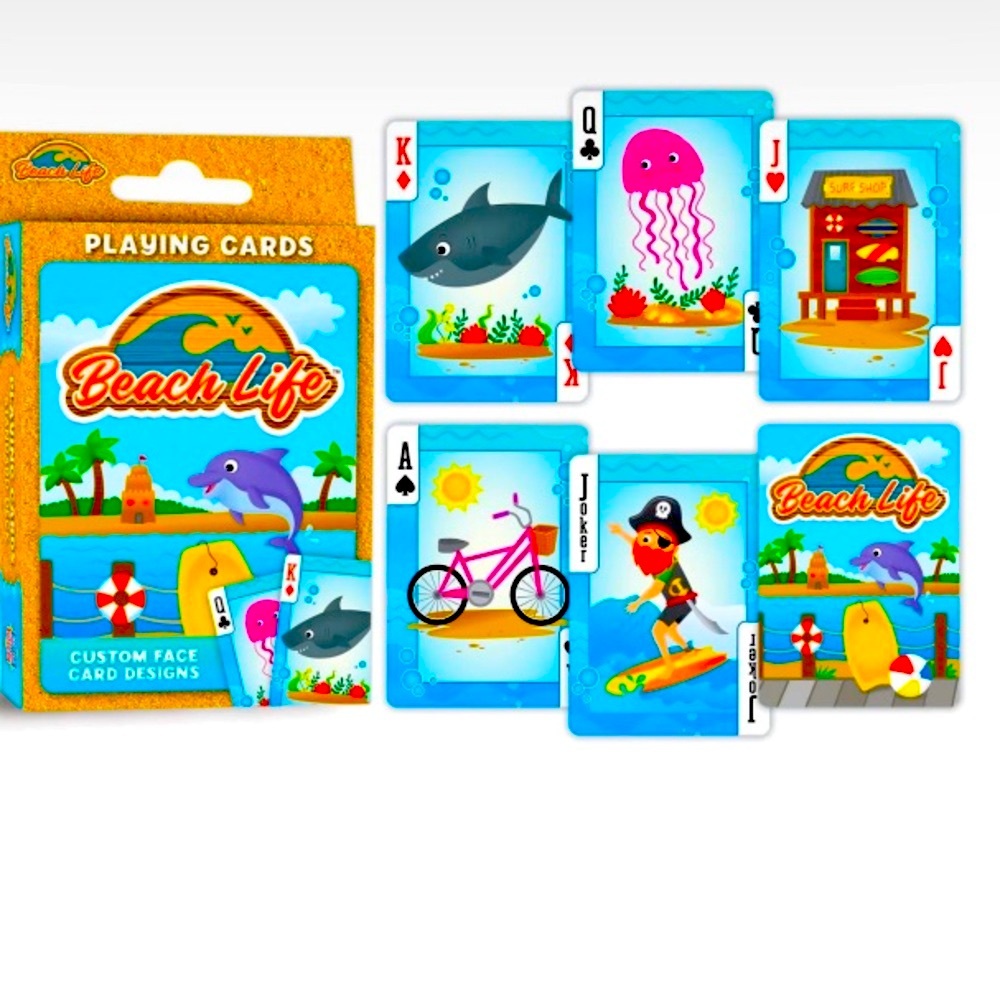 ❤️♣️♦️♠️ LETS PLAY❗️ “BEACH LIFE” PLAYING CARDS - 54 CARD DECK❗️♠️♥️♣️♦️ - Picture 3 of 3